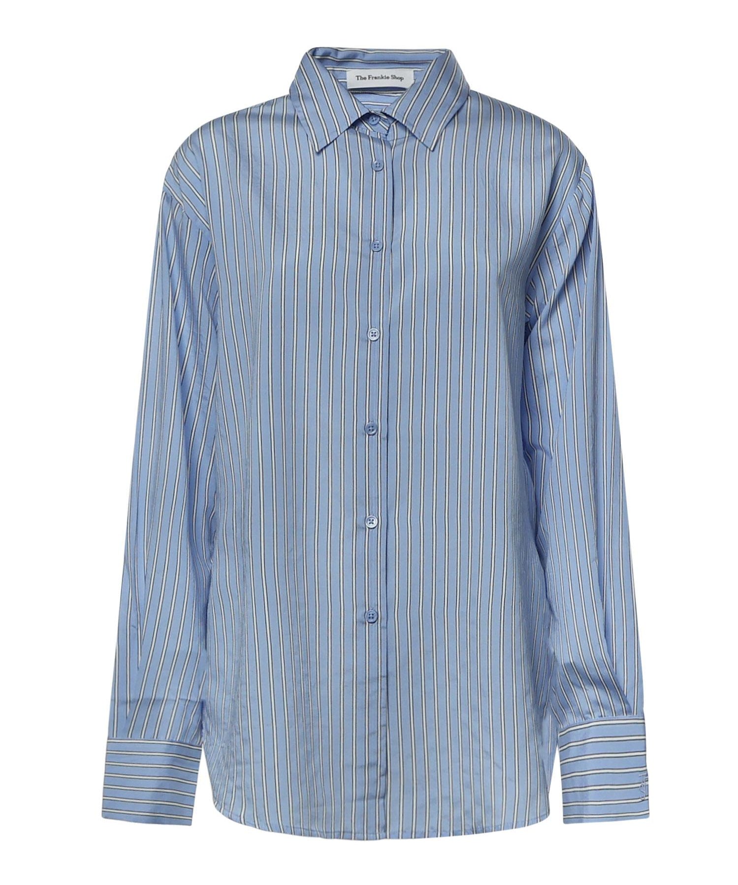 Camicia Peri a righe in misto viscosa CHFS22078923  THE FRANKIE SHOP 