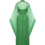 Abito lungo in seta con maniche ampie A04620115 394 ALBERTA FERRETTI 