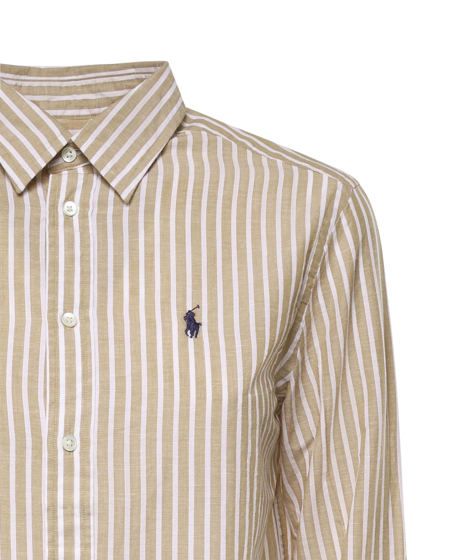 Camicia in cotone e lino con logo 211971514 501 POLO RALPH LAUREN 