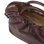 Borsa in pelle con logo<BR/> BIBP9E702 PRUGNA BIASIA 