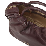 Borsa in pelle con logo<BR/> BIBP9E702 PRUGNA BIASIA 