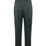 Pantaloni Niklas in fresco lana<BR/> NIKLAS VERDE SCURO GIULIANO GALIANO 