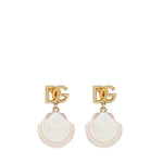 Orecchini con logo DG e conchiglia WEQ6A1 W1111ZOO00 DOLCE & GABBANA 