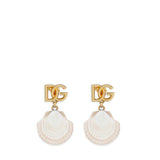 Orecchini con logo DG e conchiglia WEQ6A1 W1111ZOO00 DOLCE & GABBANA 