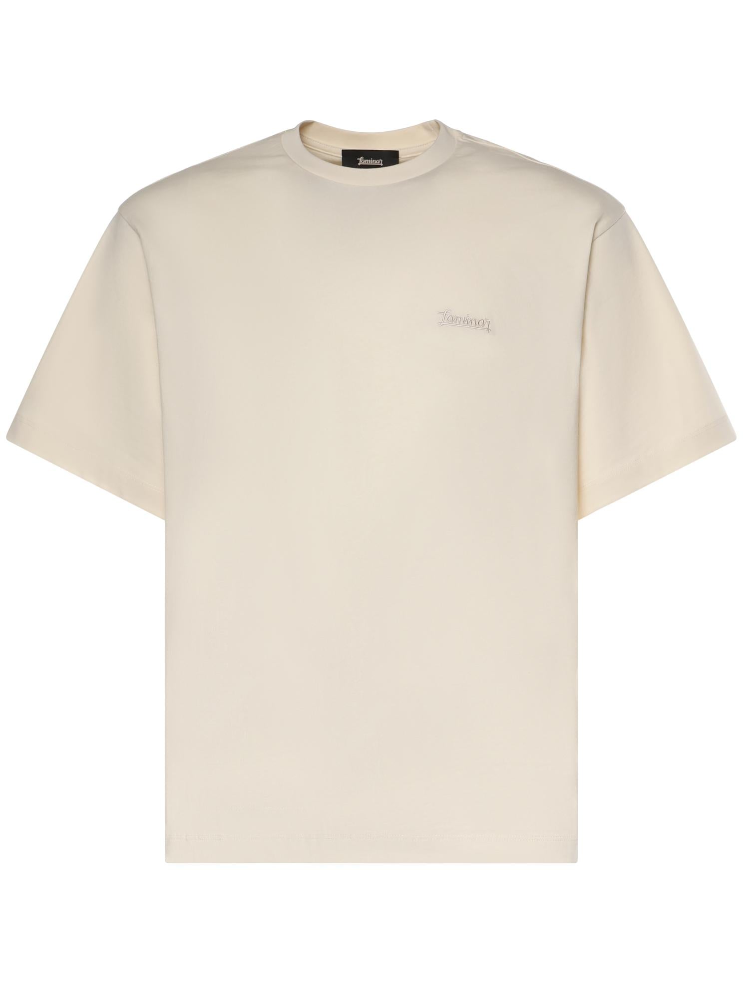 T-shirt in compact jersey con stampa JG00079UL 520001200 LAMINAR 
