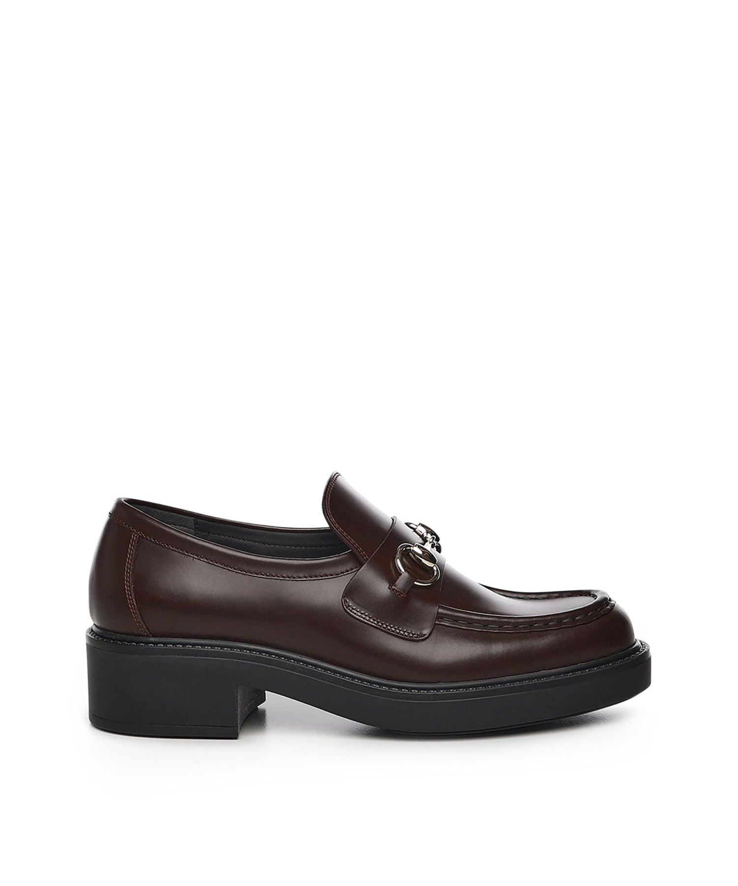 Mocassino in pelle con Morsetto 840725 0GQ002270 GUCCI 
