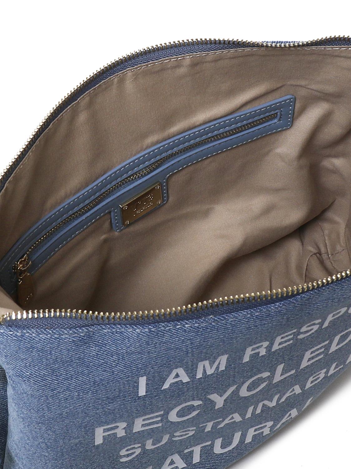 Pochette responsibility in cotone 73BE7V1568 RESPONSIBILITYDENIM/BIANCO V° 73 