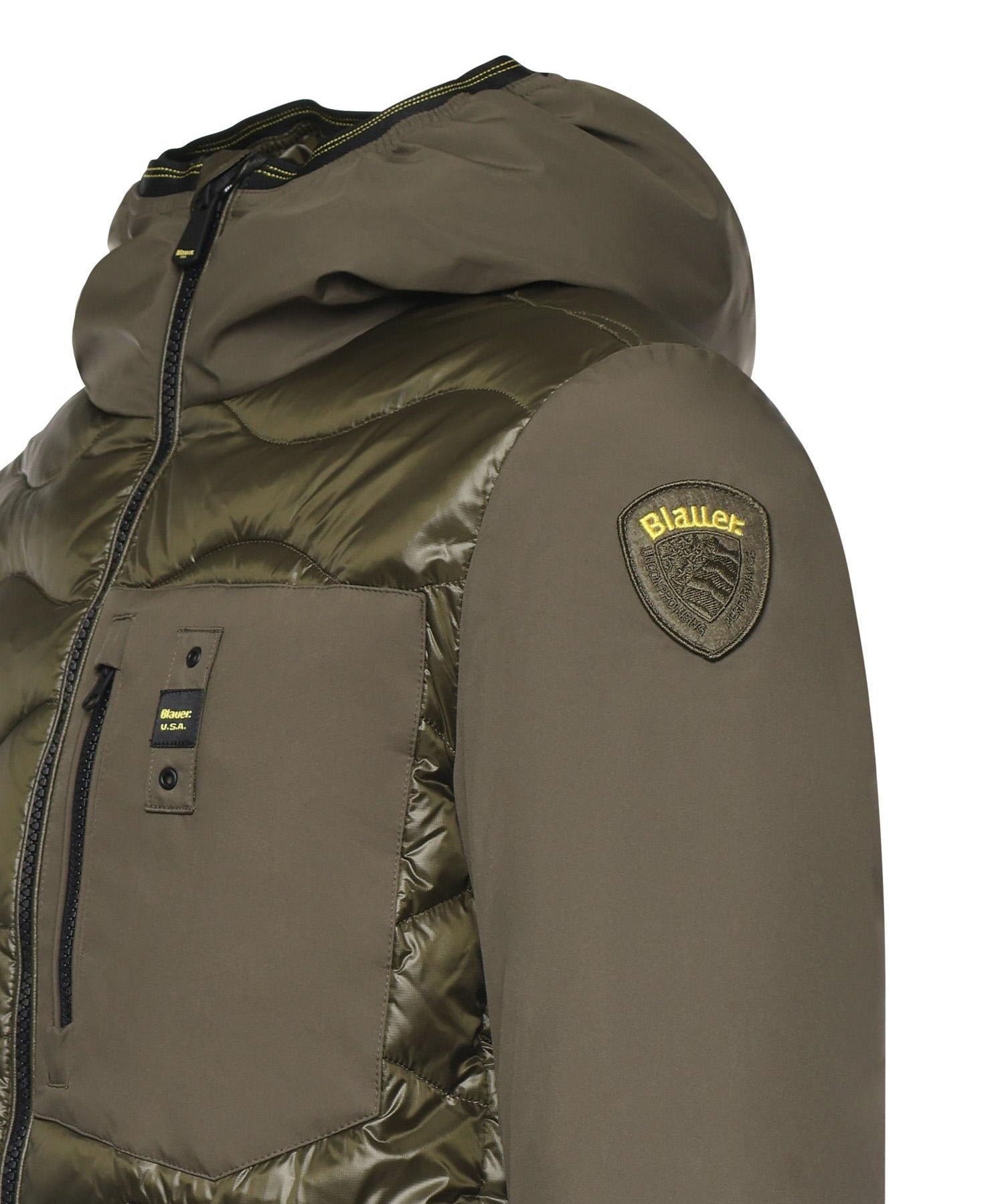 Piumino imbottito con logo<BR/> 25WBLUC08078 006355670 BLAUER 