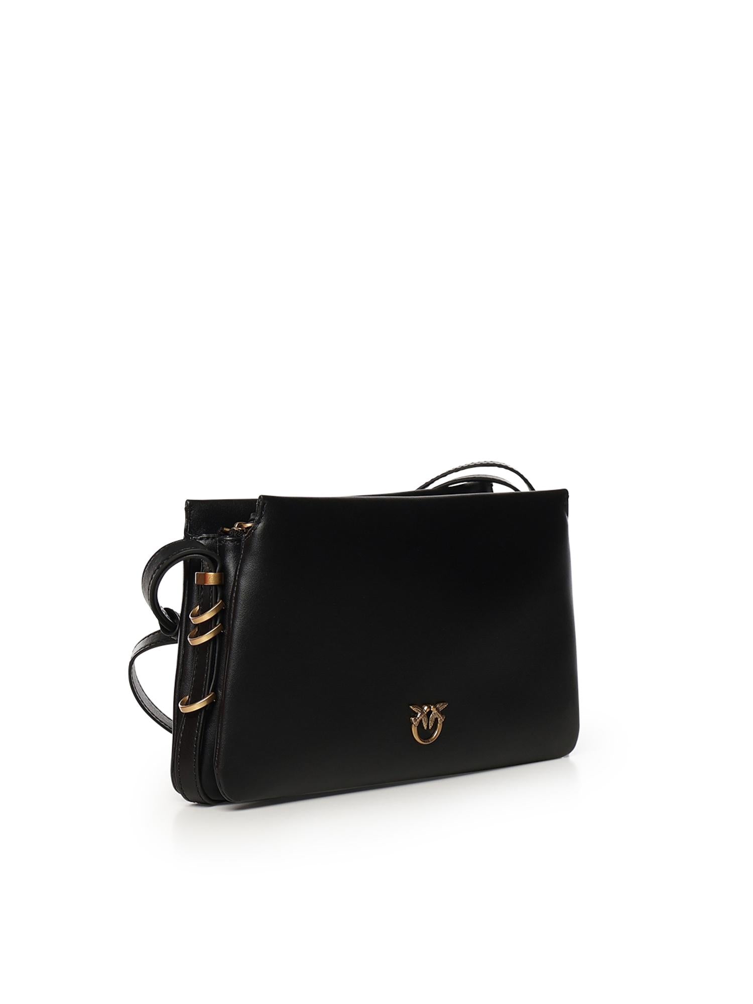 Borsa a tracolla Mini One, Two, Three Bag in pelle 105883 A0QOZ99Q PINKO 