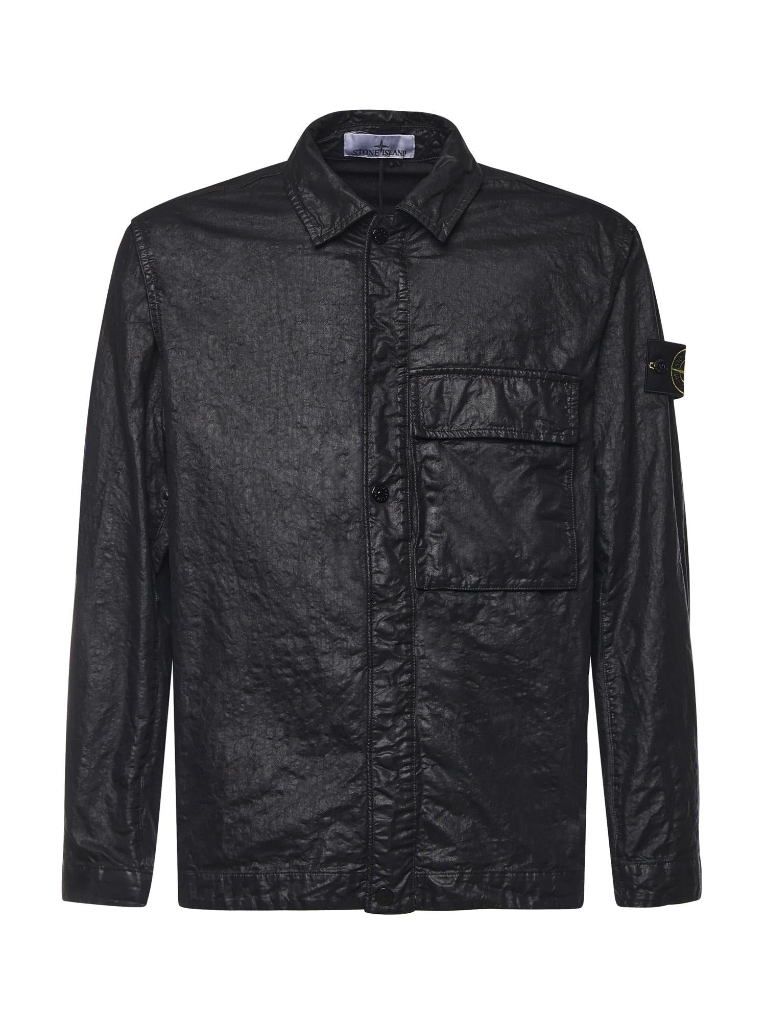 Overshirt in nylon con logo L1S151200003 S0069V0029 STONE ISLAND 