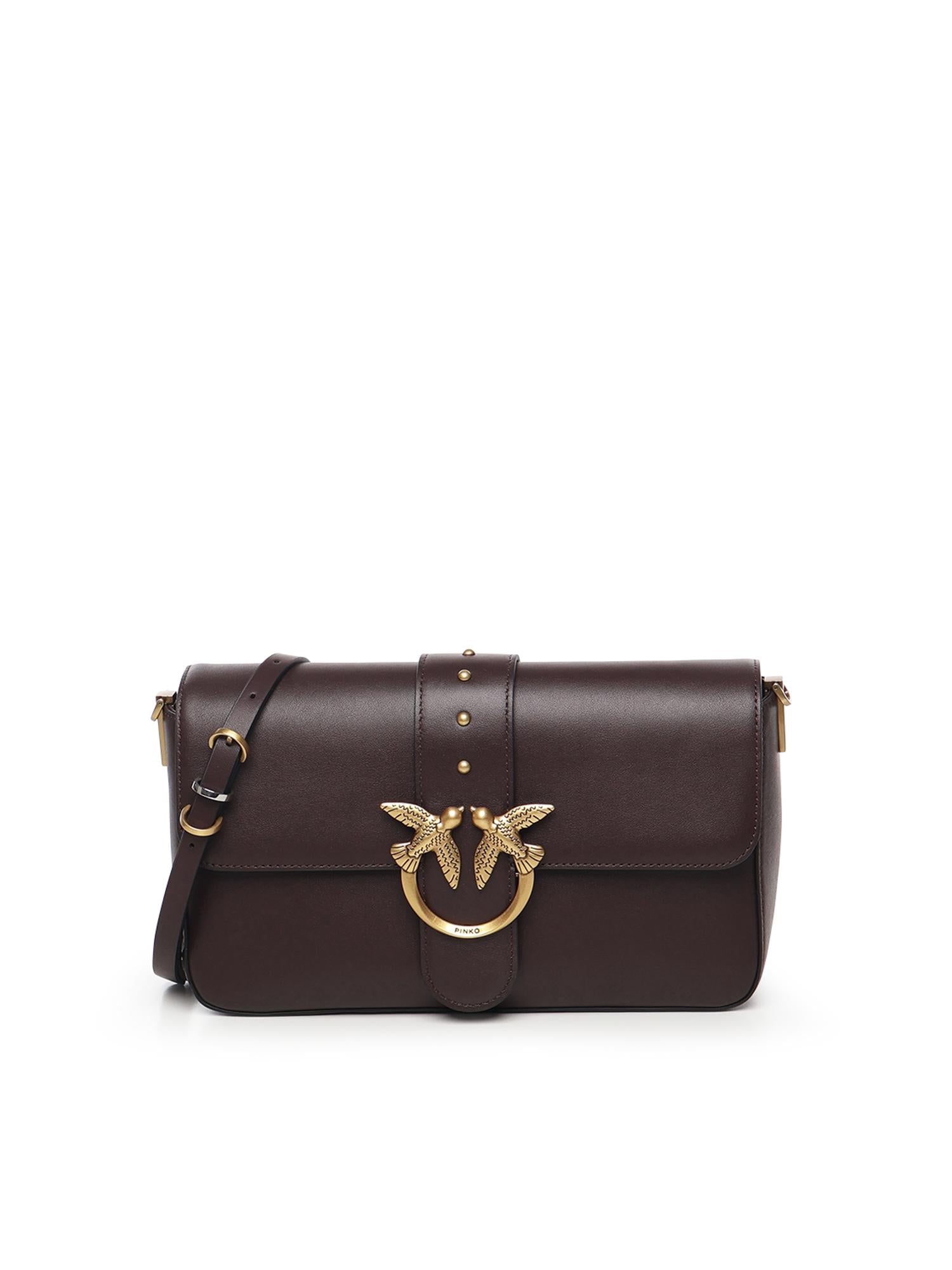 Borsa Love Bag One Slouchy in pelle 105823 A0QOLA7Q PINKO 