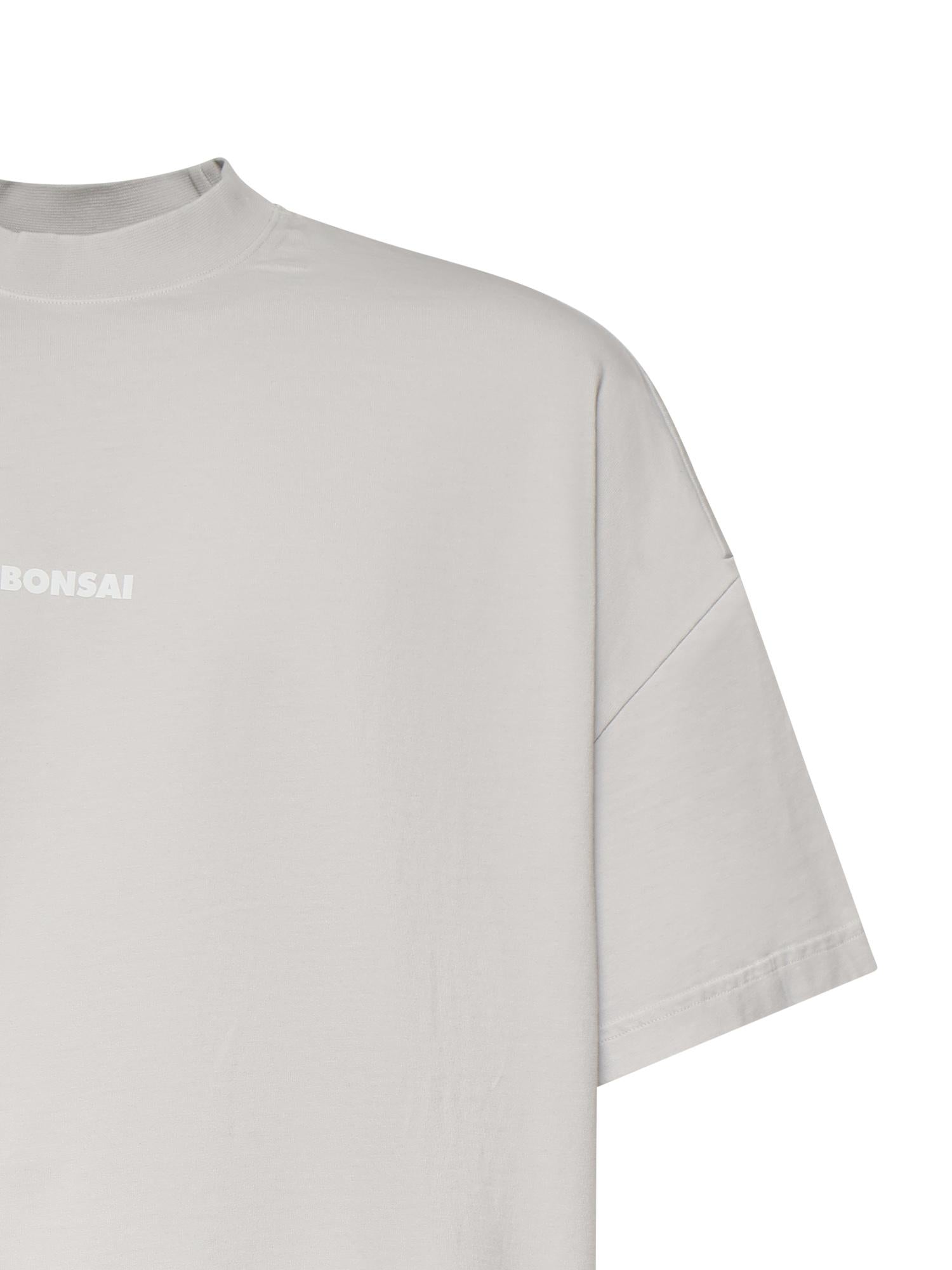 T-shirt in cotone con logo TS001001 GREY VIOLET BONSAI 