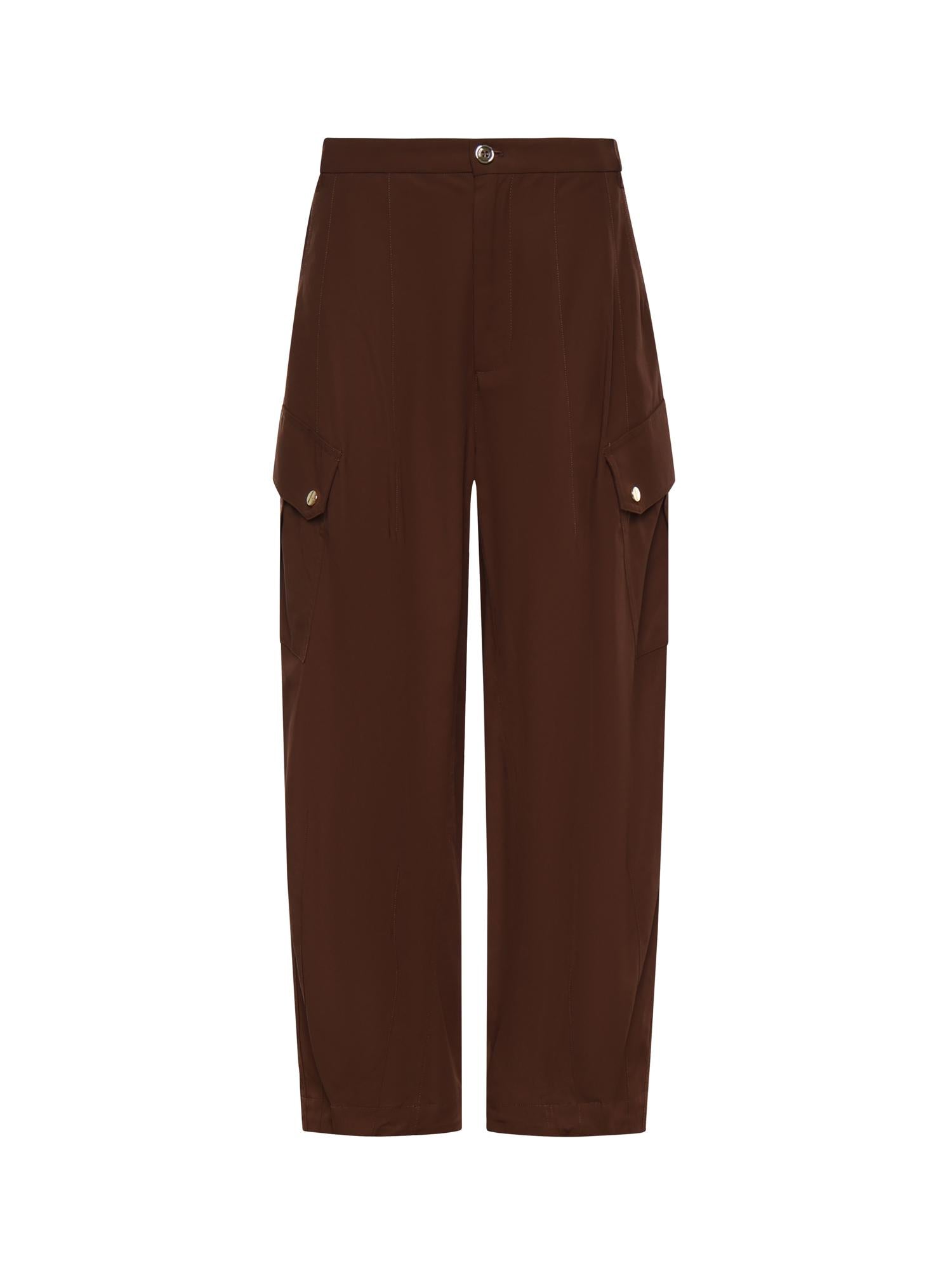 Pantaloni fluidi in cotone 106278 A2ERL78 PINKO 