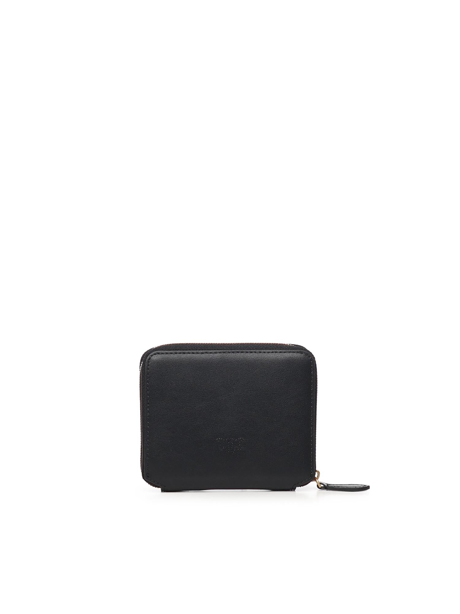 Portafoglio quadrato zip-around in pelle 100249 A0F1Z99Q PINKO 