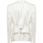 Blazer monopetto in misto lino e viscosa 104944 A2FAZ05 PINKO 