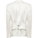 Blazer monopetto in misto lino e viscosa 104944 A2FAZ05 PINKO 