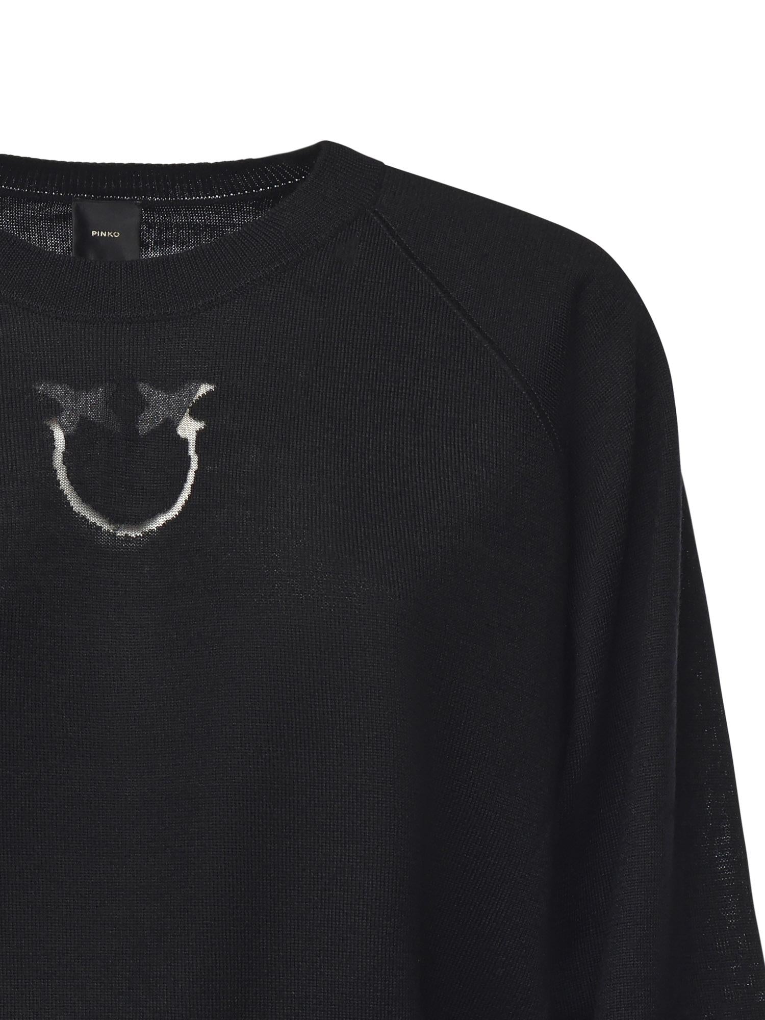 Maglia con logo in lana<BR/> 105417 A18MZ99 PINKO 