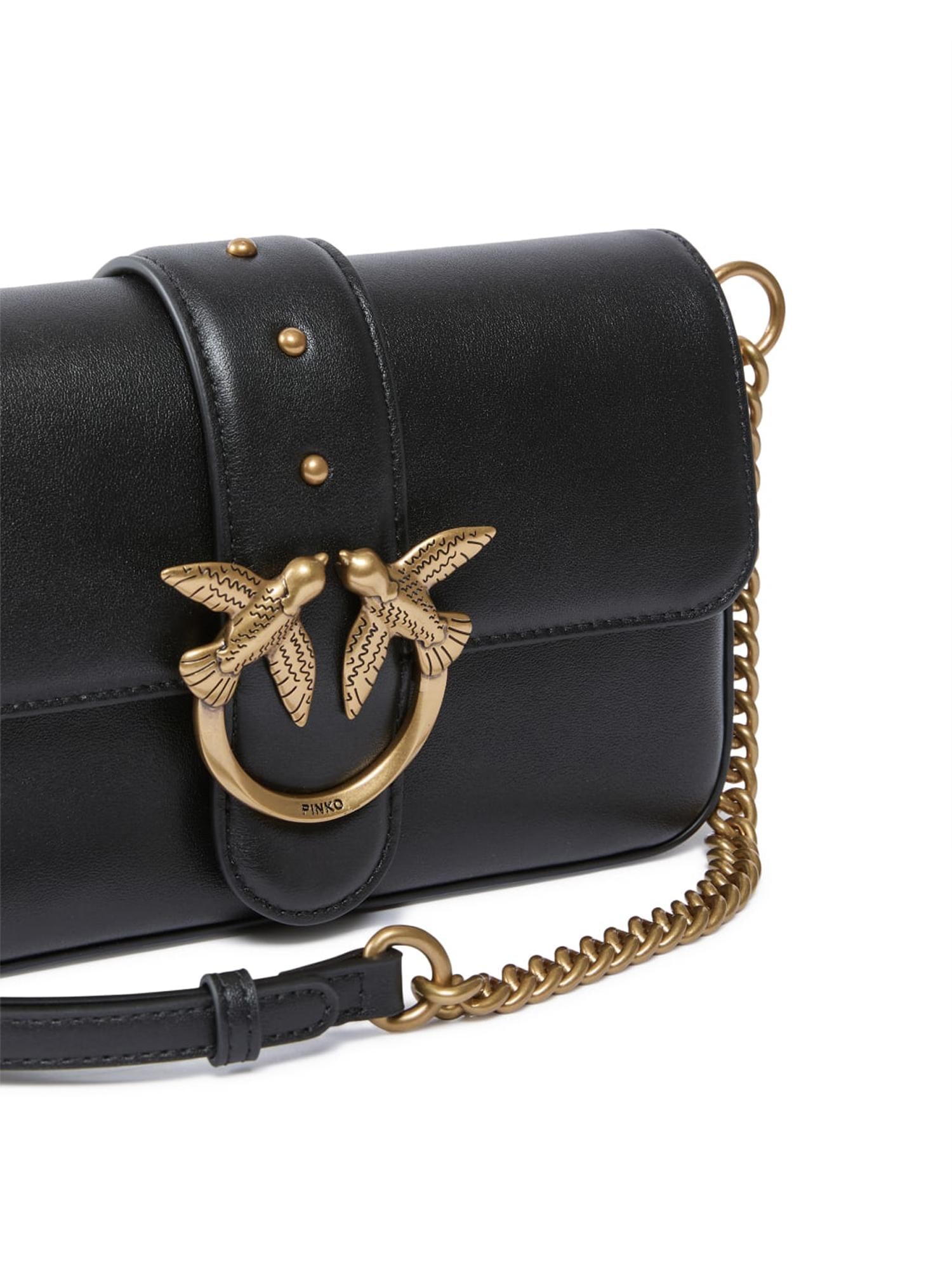 Borsa a spalla Mini Love Bag in pelle 104340 A0QOZ99Q PINKO 