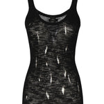 Canottiera a costine con strappi 105143 A2LPZ99 PINKO 