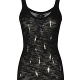 Canottiera a costine con strappi 105143 A2LPZ99 PINKO 