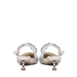 Slingback in misto seta con applicazioni 5I055E 2AWLF0164 MIU MIU 