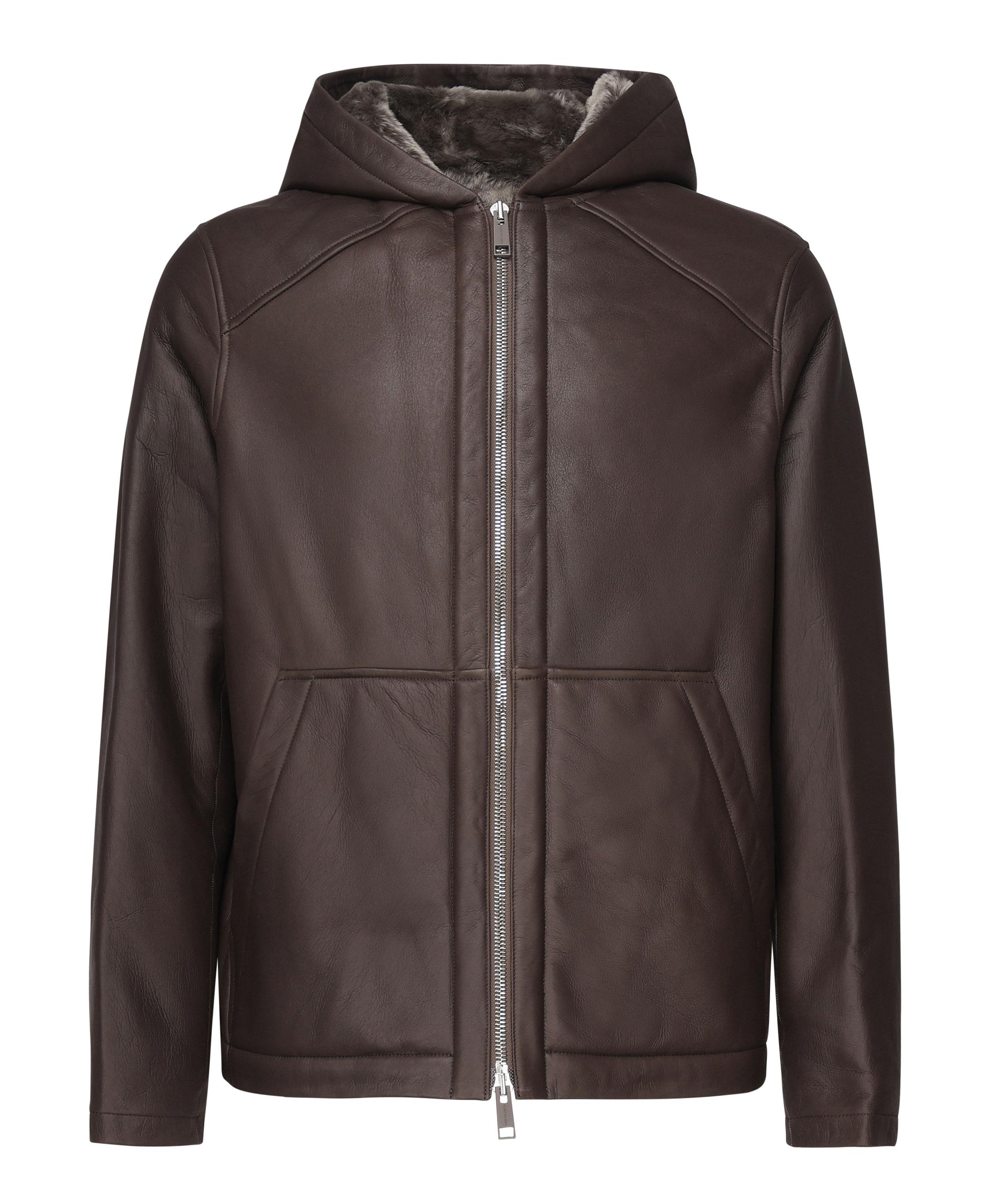 Giacca in pelle con cappuccio 25WHV60470M SISA9112 YVES SALOMON 