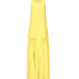Abito lungo con ruche in georgette AA9R2708T666B 247 ALAIA 