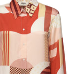 Camicia in seta con stampa patchwork FS8274 AUQMF1SAW FENDI 