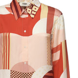 Camicia in seta con stampa patchwork FS8274 AUQMF1SAW FENDI 