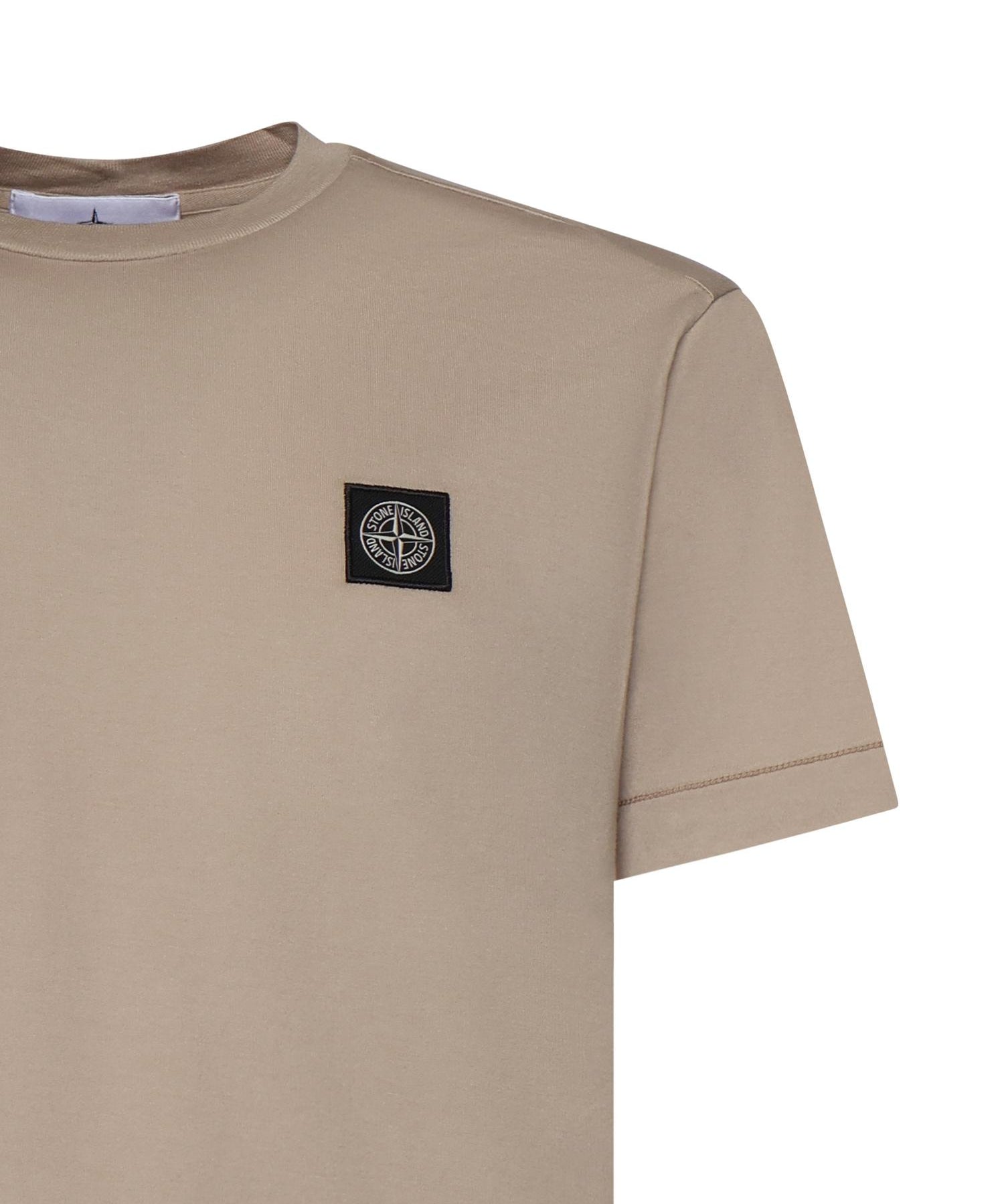 T-shirt con patch Compass in jersey di cotone L1S152100027 S0013V009A STONE ISLAND 