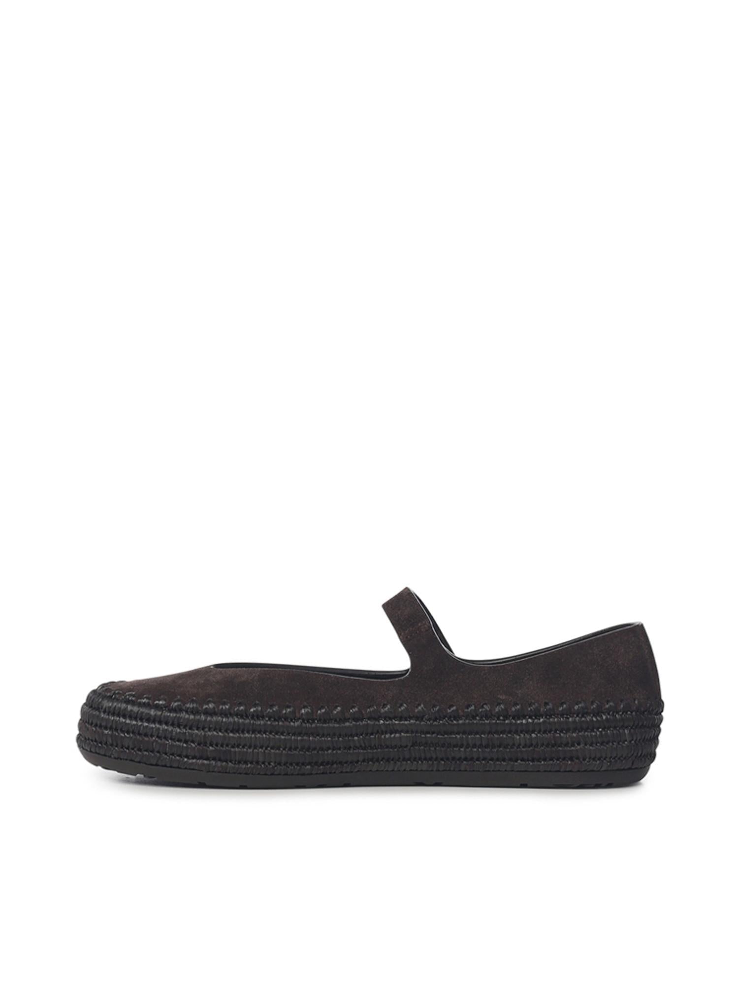 Mary Jane Rio in pelle scamosciata e rafia LBV3466X02 3110 LOEWE 