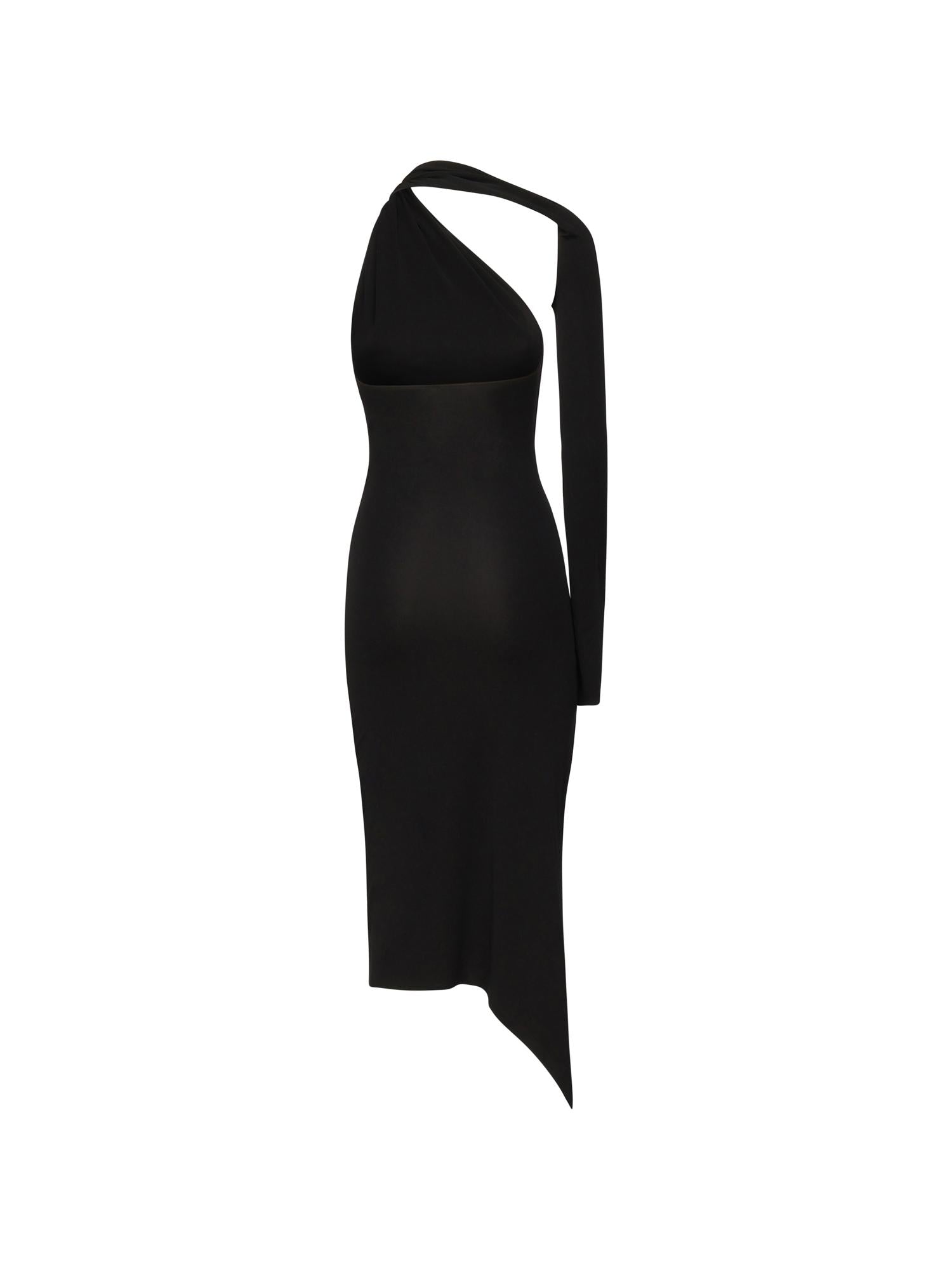 Abito monospalla in crepe di jersey 424JR0523JS0145 9999 COURREGES 