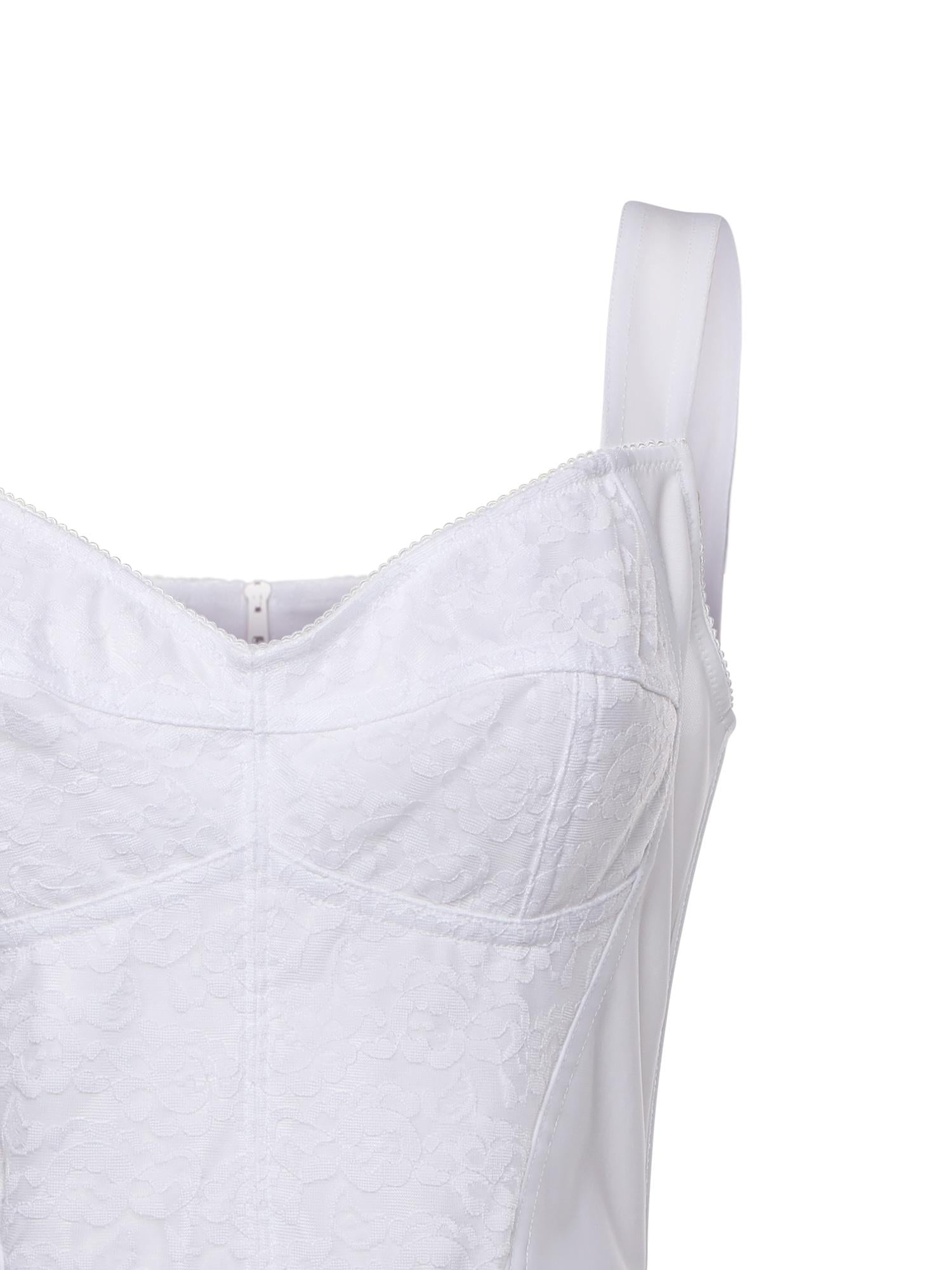 Abito corsetteria in tessuto tecnico e pizzo F63G9T GDCLQW0800 DOLCE & GABBANA 