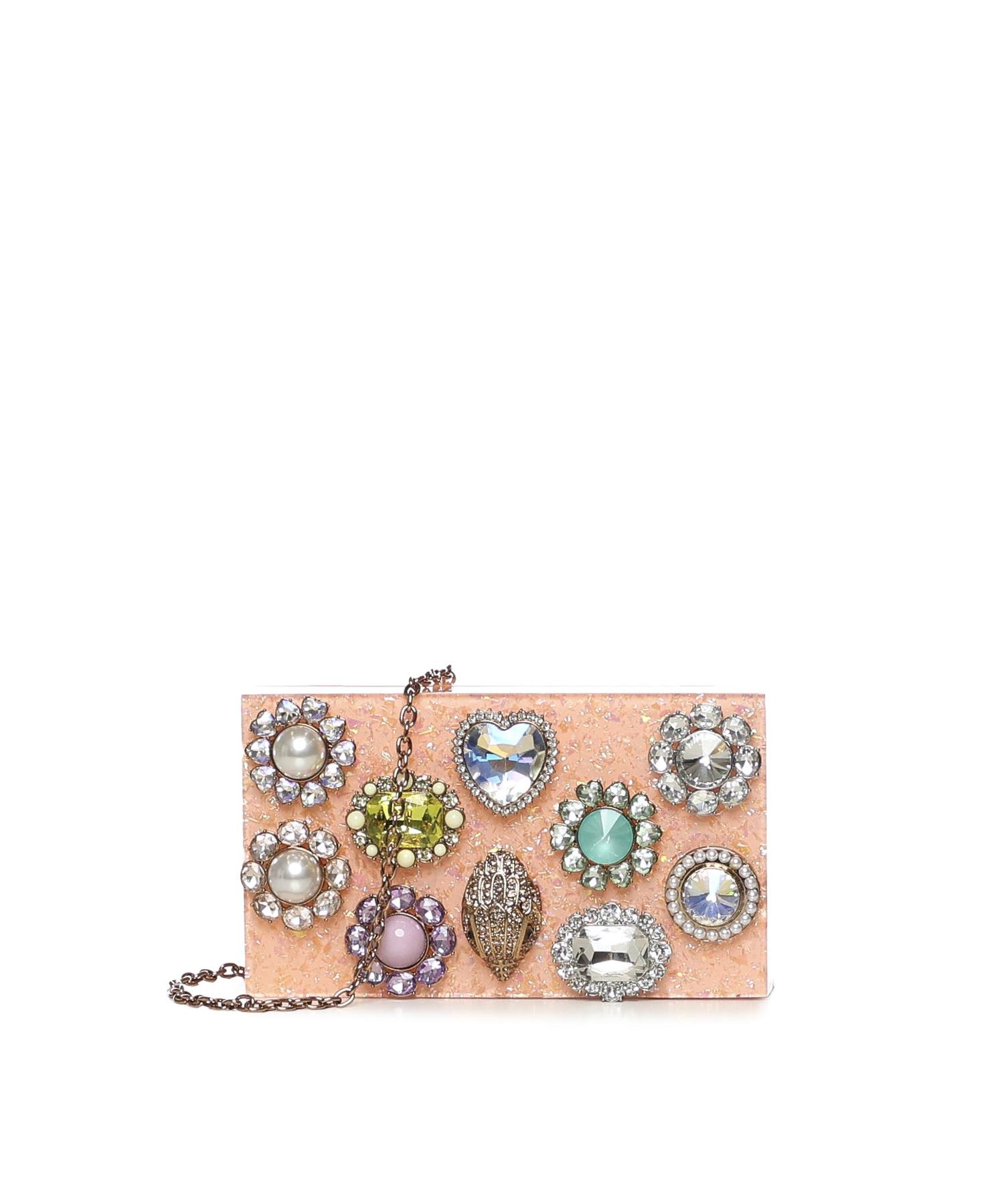 Clutch con cristalli 5374996979 PEACH KURT GEIGER 
