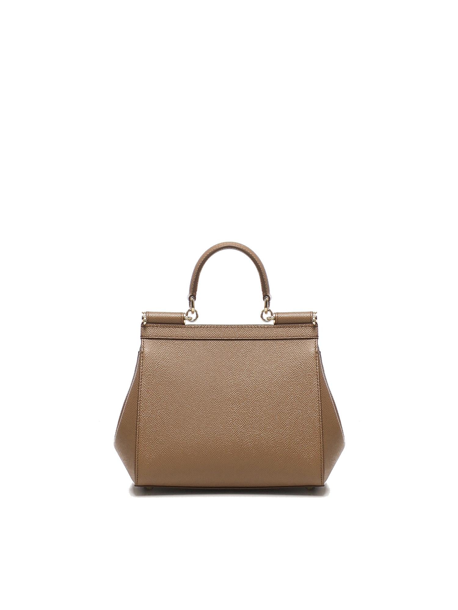 Borsa a mano Sicily piccola in pelle Dauphine BB6003 B10018M417 DOLCE & GABBANA 
