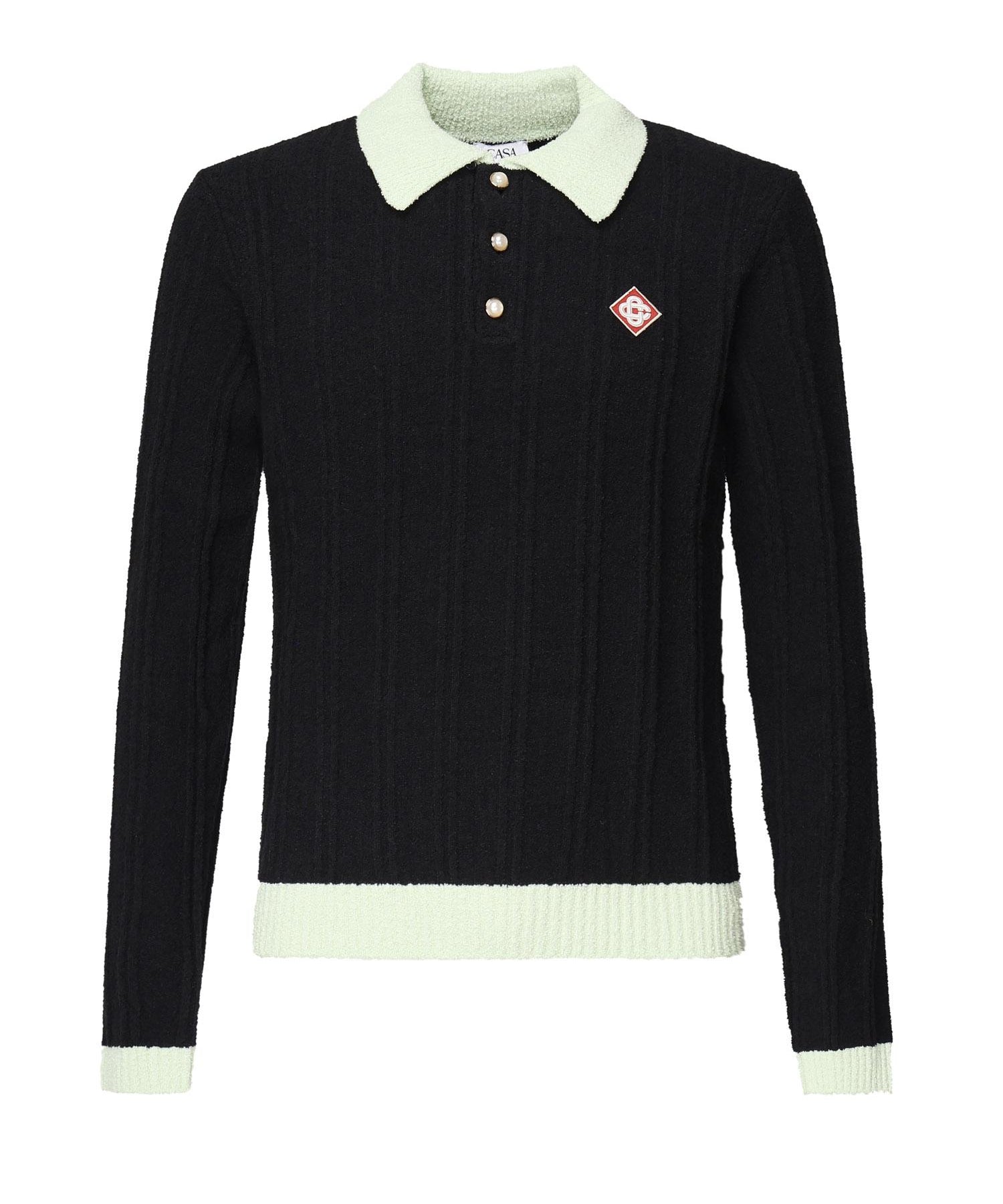 Polo in bouclé con logo MPF25KW100001  CASABLANCA 