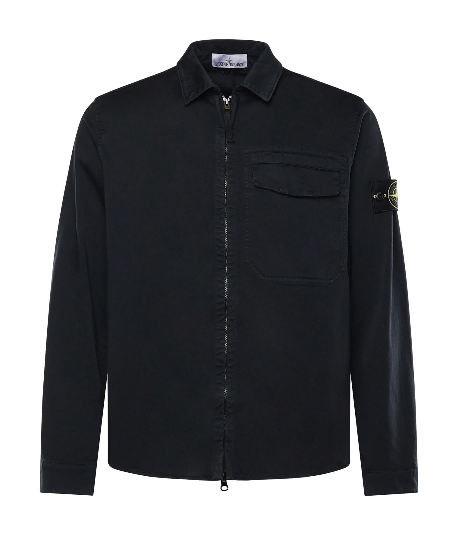 Overshirt in raso di cotone con logo L1S151200015 S0012V0020 STONE ISLAND 