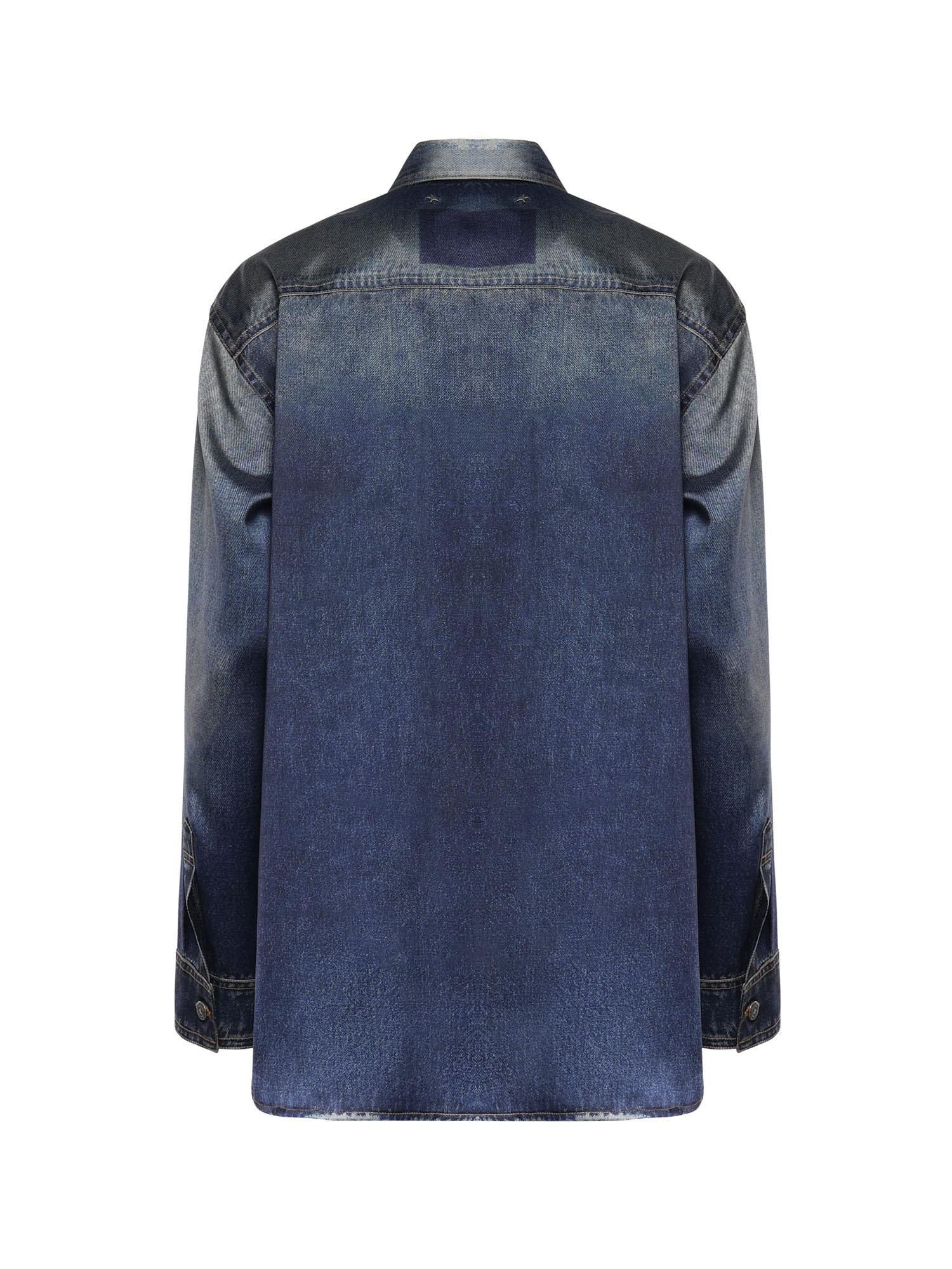 Camicia effetto denim lived-in GWP02525 P00240650100 GOLDEN GOOSE 