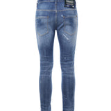 Pantaloni affusolati effetto vissuto S74LB1675 S30872470 DSQUARED2 