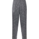 Pantaloni gessati con pinces PT005V3 GRY BONSAI 
