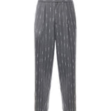 Pantaloni gessati con pinces PT005V3 GRY BONSAI 