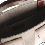 Tote bag piccola Woody in lino CHC22AS397I26 90U CHLOÉ 
