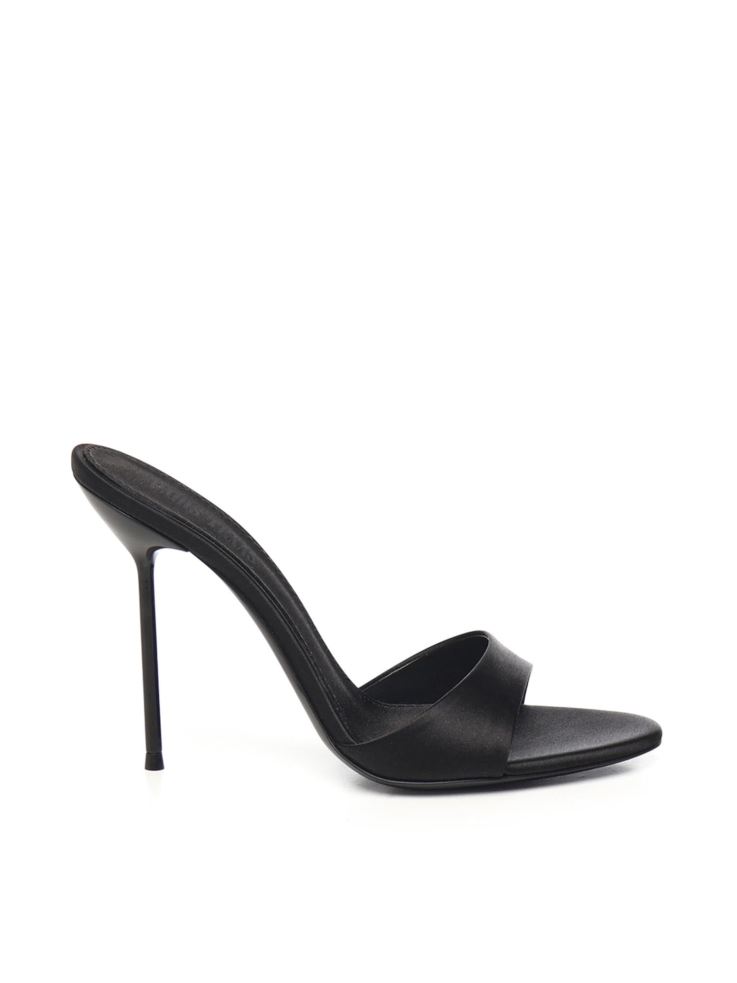 Mules Lidia in raso PX836XTSAT BLACK PARIS TEXAS 