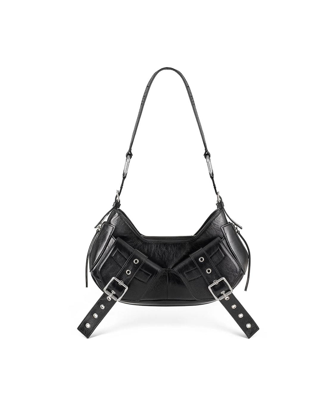 Borsa a spalla Y2K FBBP70001STR -NERO/NIKEL BIASIA 