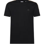 T-shirt in cotone con finiture Check 8106248 A1189 BURBERRY 