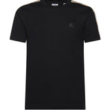 T-shirt in cotone con finiture Check 8106248 A1189 BURBERRY 