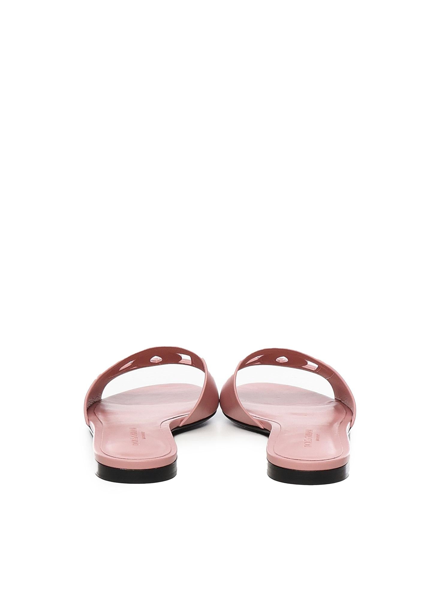 Slide in pelle di vitello e logo CQ0436 AY32980405 DOLCE & GABBANA 