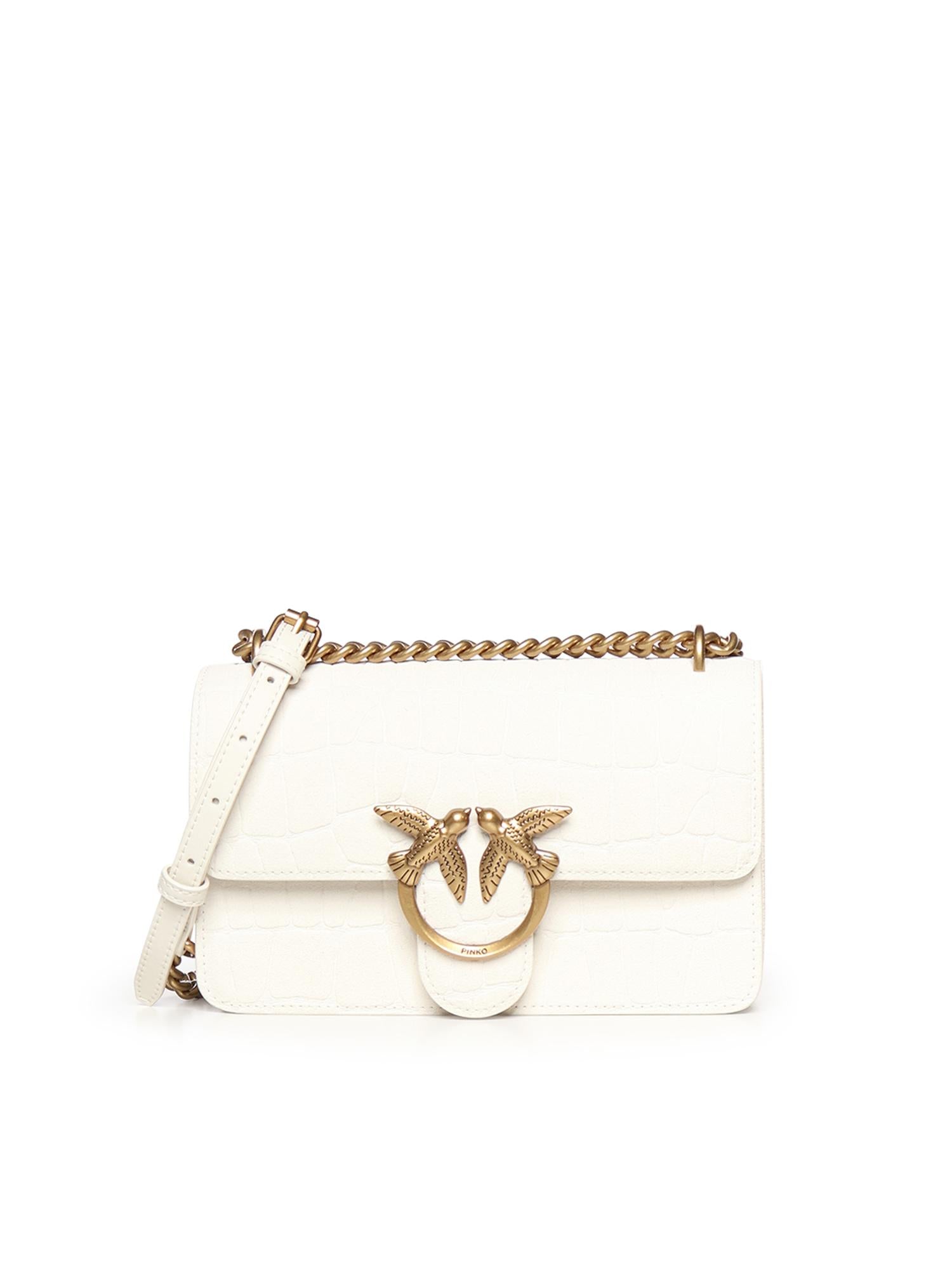 Borsa a tracolla Mini Love Bag One in pelle stampa coccodrillo 100074 A2YWZ15Q PINKO 