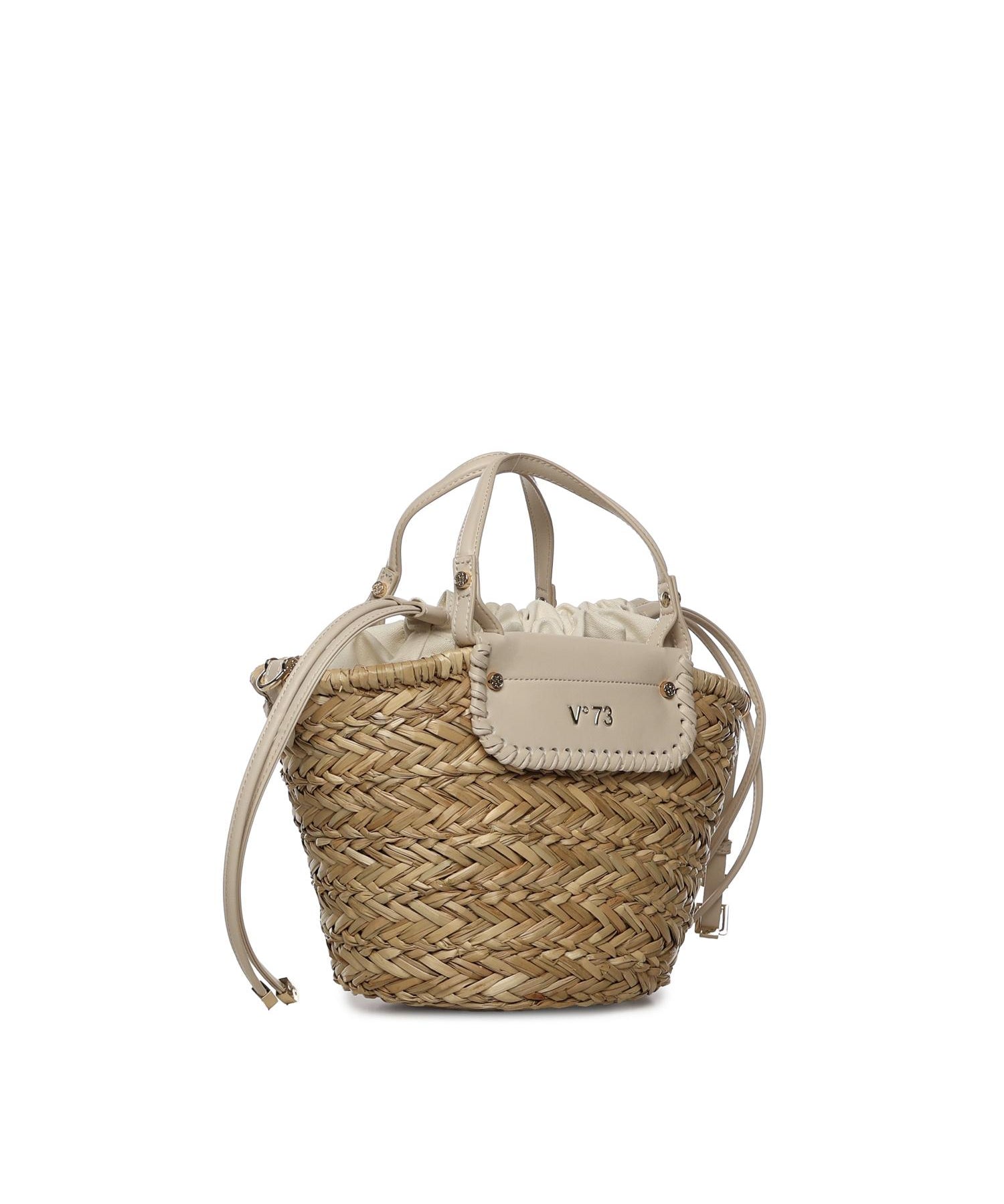 Mini bag Vanna con logo 73BS9N202 VANNAOFF WHITE/NATURALE V° 73 