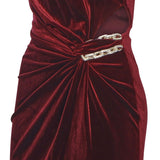 Abito lungo in velluto<BR/> AW25128X BU SELF-PORTRAIT 